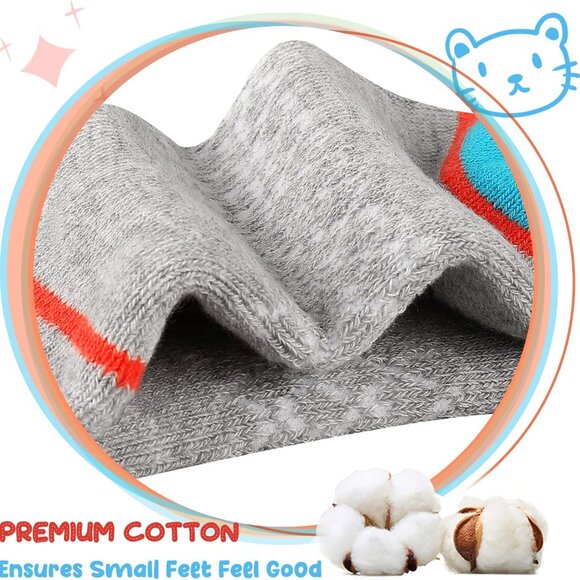 Comfortable 12 Pair Girls Cotton Sport Socks with Arch Support & Cushioning - Picture 5 of 7